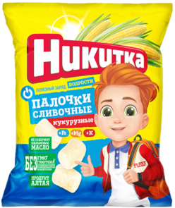 Кукурузные палочки "Никитка" Cливочные, 80 г.
